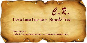 Czechmeiszter Roxána névjegykártya